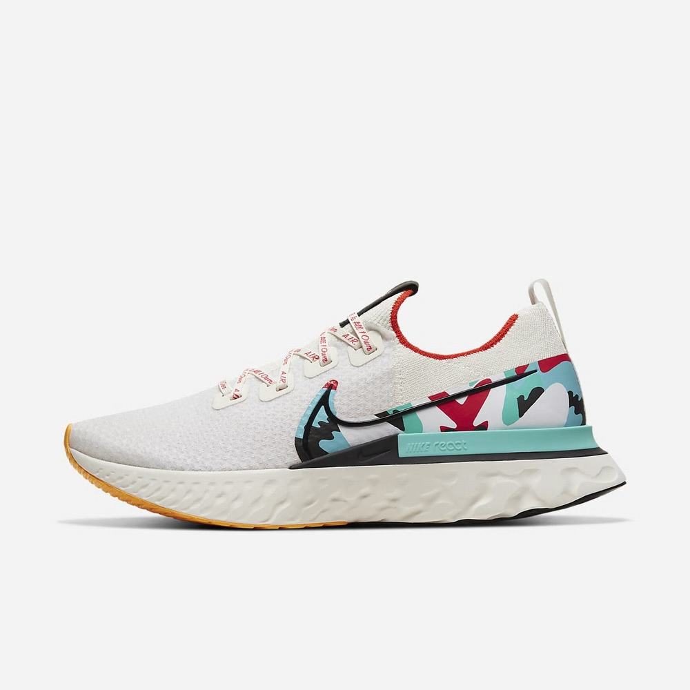 Chaussure De Running Nike React Infinity Run Flyknit A.I.R. Beige 6250-431 Sail/Track Red/Laser Orange/Black Homme | DYJ-95291781